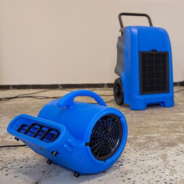 Structural drying with dehumidifiers and air movers