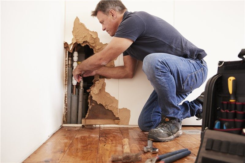 Water damage restoration project in Toronto